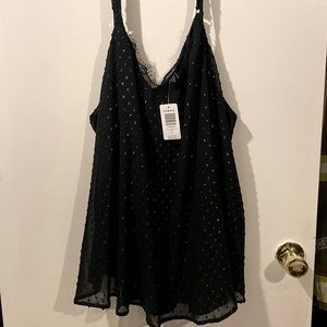 NWT Black w Gold Dots TORRID size 3 or 22/24.